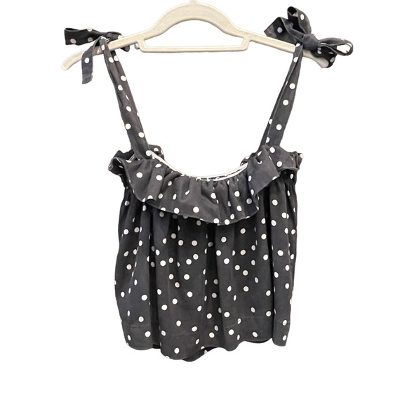 DL1961 Premium Denim’Dennet’ Tie-Straps Polka-Dot Cropped Tank | Size S - Picture 5 of 10